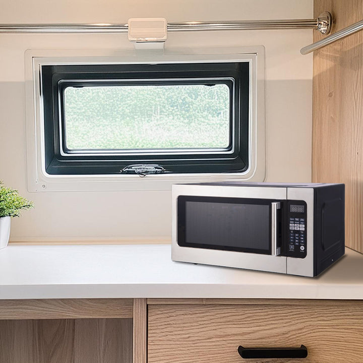 Magic Chef 1,200 Watt 2.2 Cubic Feet Digital Touch Countertop Microwave, Silver - VMInnovations