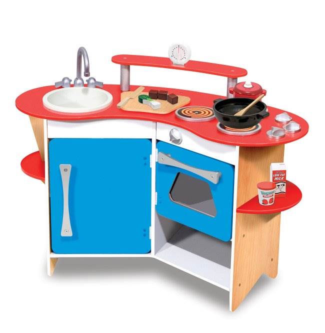 Melissa & Doug Cook's Corner Kids Wooden Play Kitchen