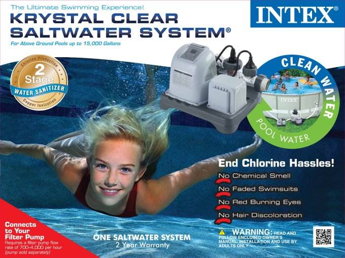 Intex Krystal Clear Saltwater System Swimming Pool Chlorinator (Used)