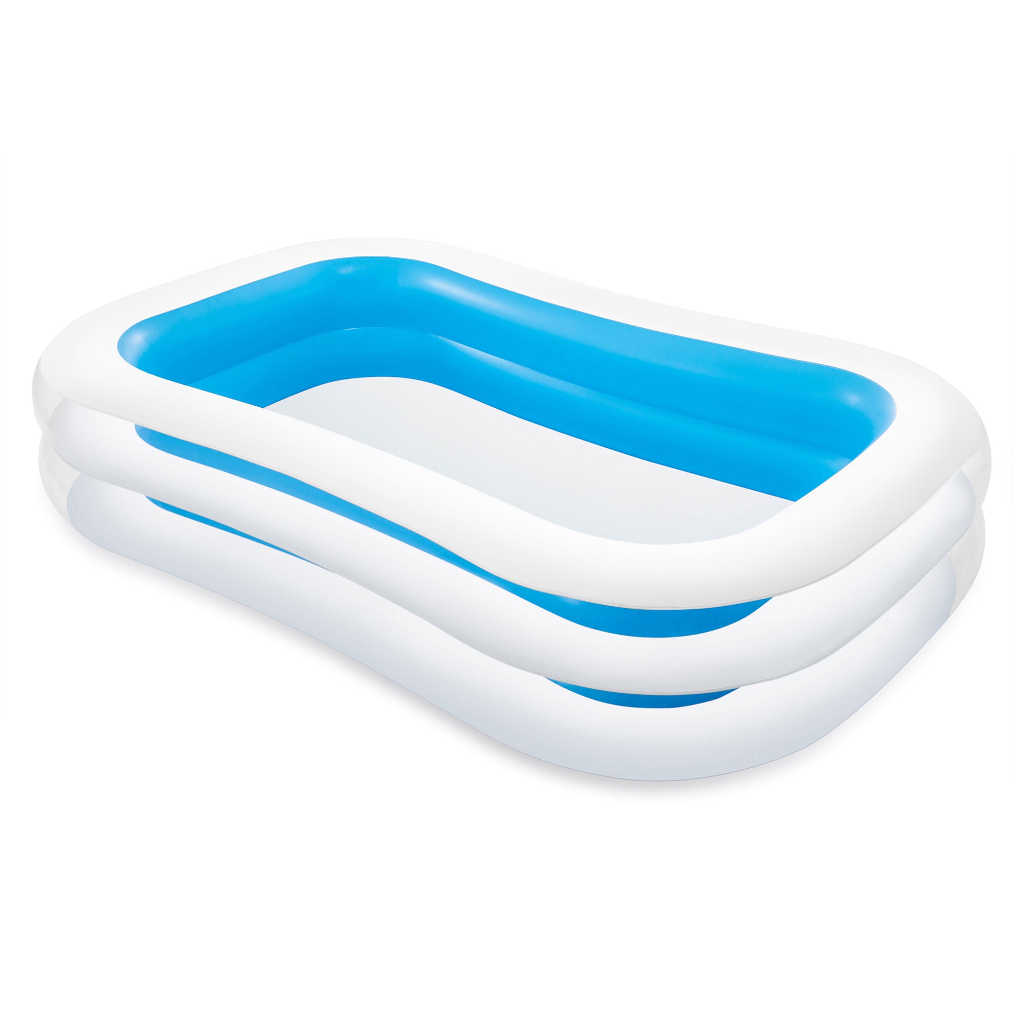 Intex Inflatable 8.5' x 5.75' Swim Center Family Pool for 2-3 Kids, Blue & White - VMInnovations