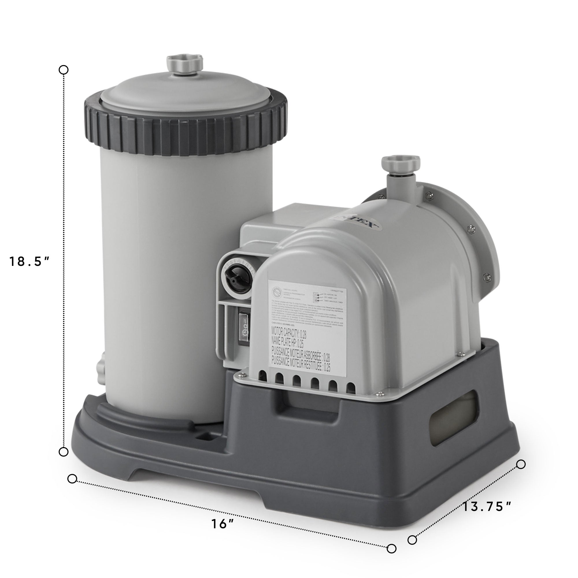 Intex 28633EG 2500 GPH Above Ground Swimming Pool Cartridge Filter Pump System (Refurbished)
