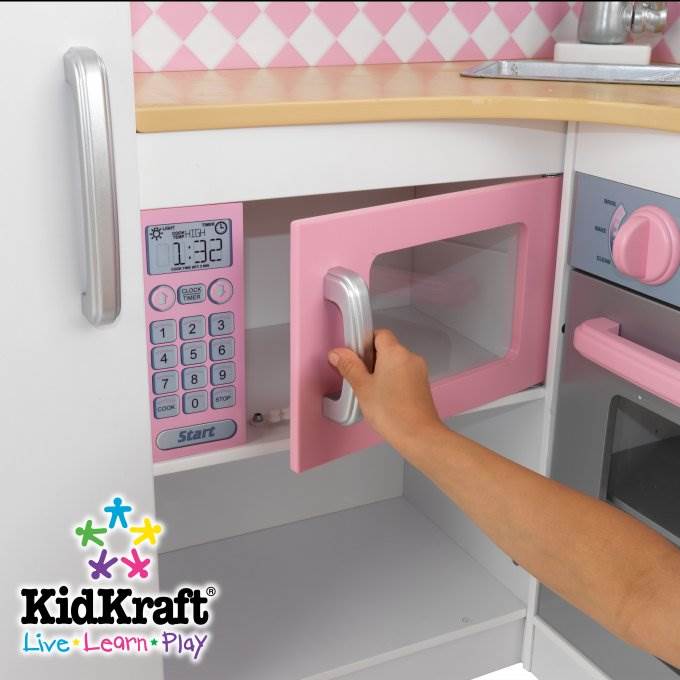 KidKraft Grand Gourmet Deluxe Corner Play Kitchen & Deluxe Cookware Set