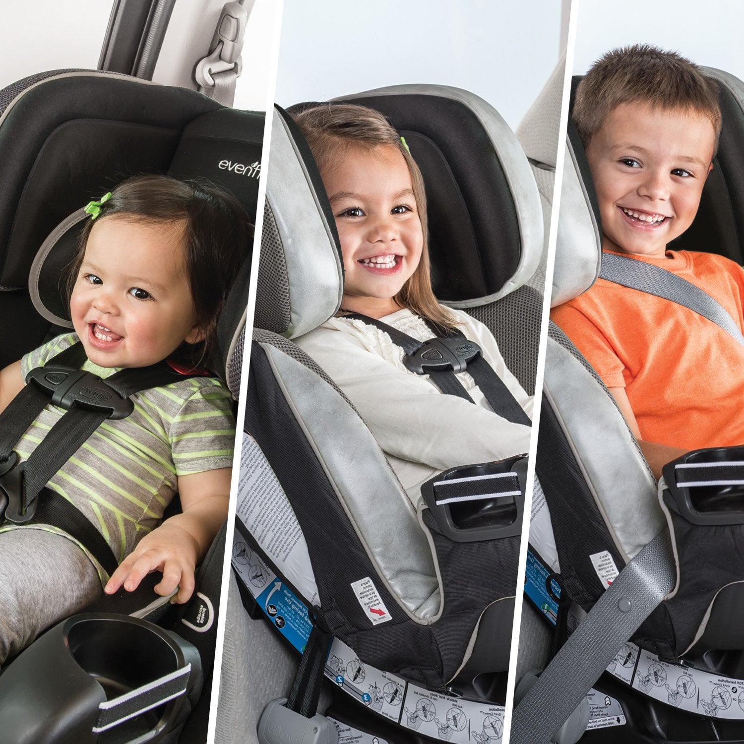 Evenflo Symphony DLX All-in-1 Convertible Car Seat, Kids 5 to 110 Pounds, Apex