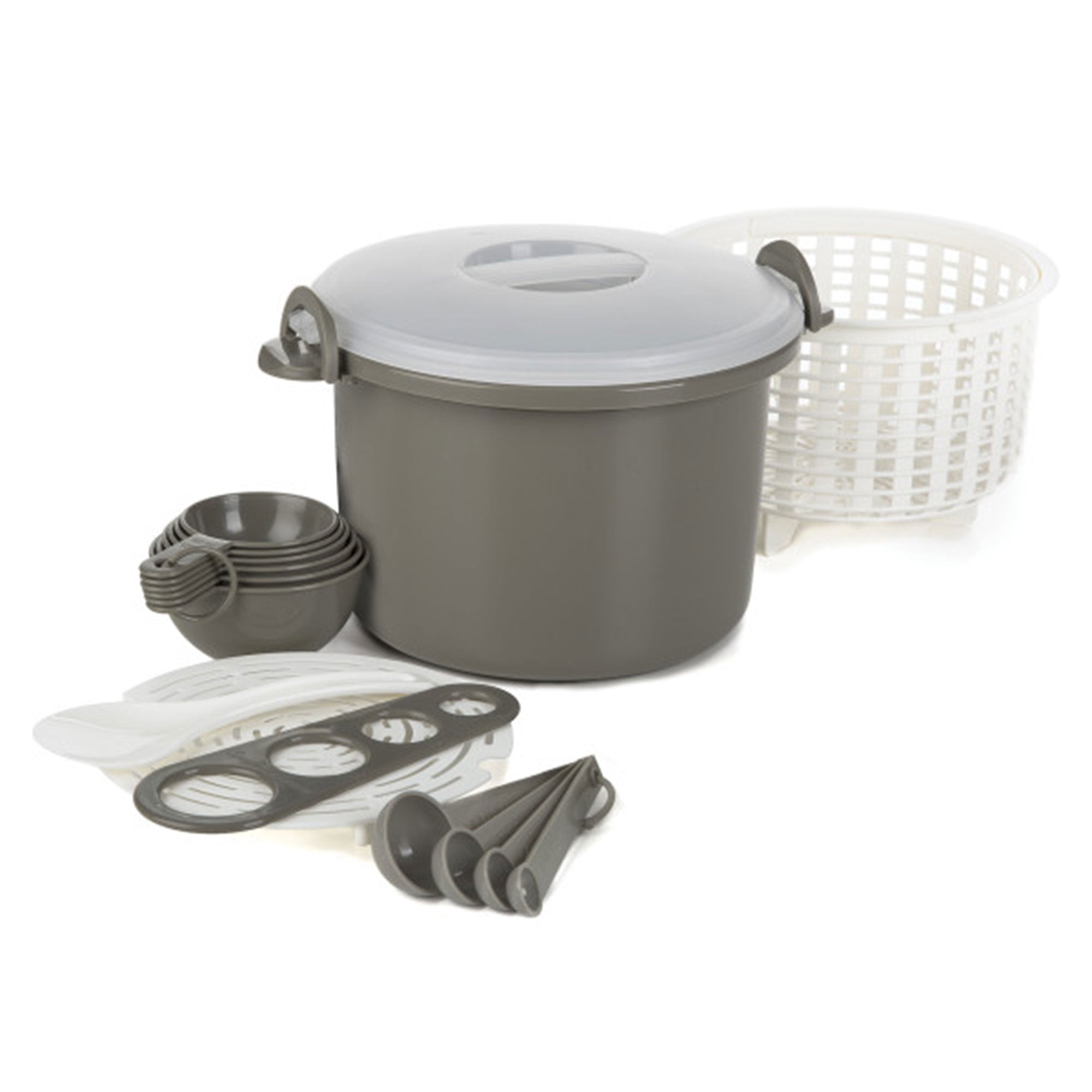 Prep Solutions 17Piece Set Microwaveable Rice & Pasta Cooker w/Locking Lid(Used) - VMInnovations