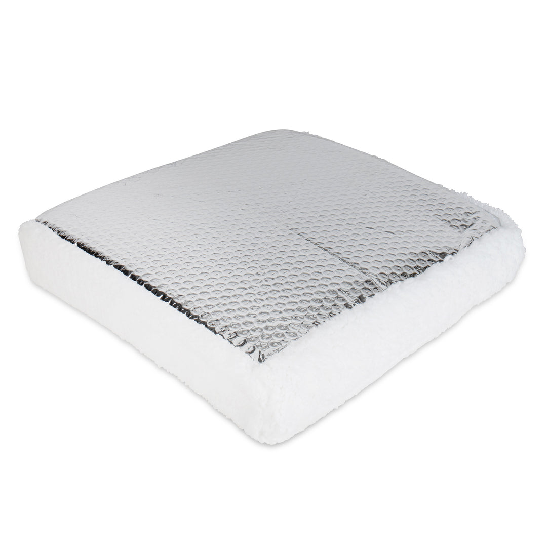 Camco 14” RV Vent Insulator Cover for Roof, Skylight, Reflective Surface, White - VMInnovations