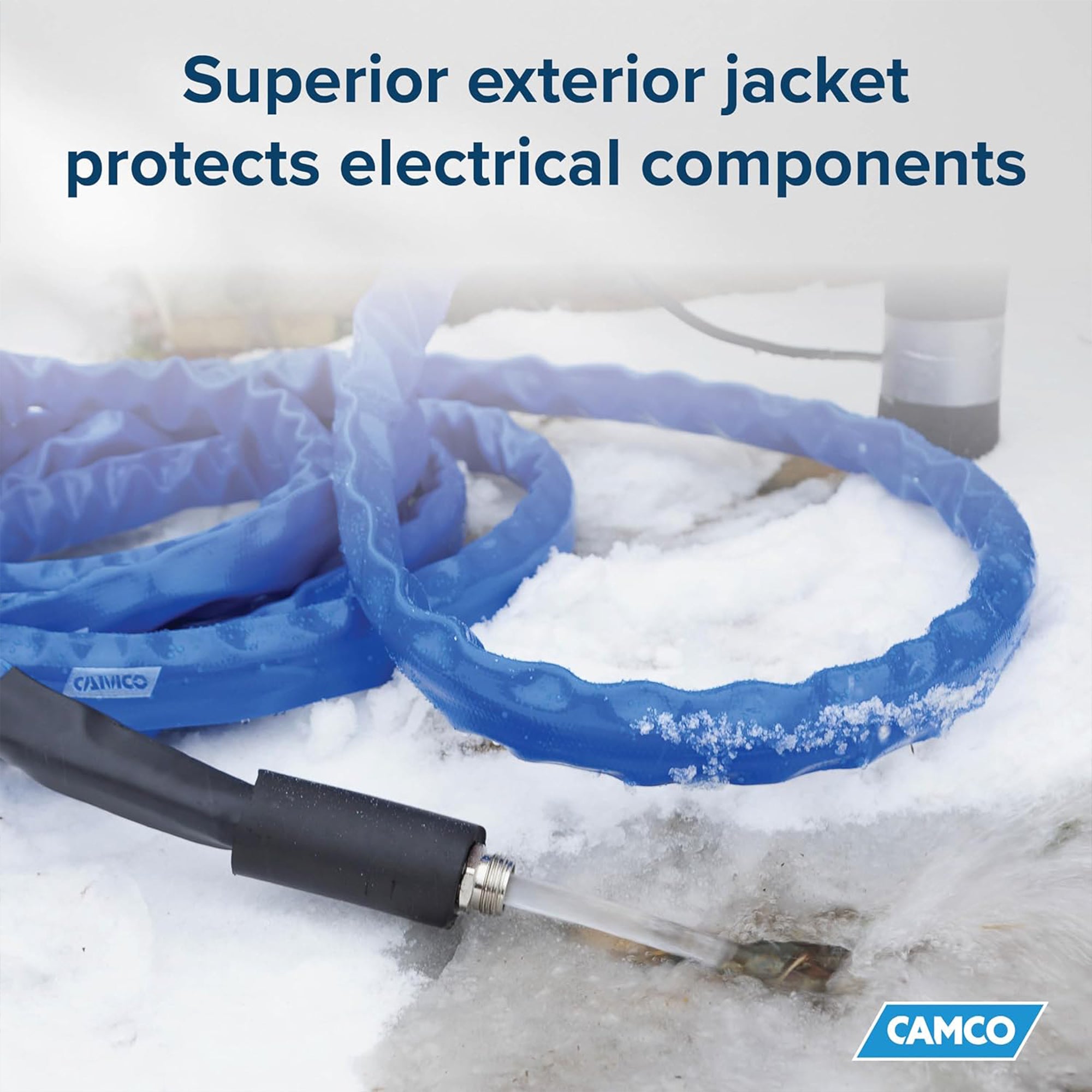 Camco 12-Foot Heated Drinking Water Hose with Adapter for RV Freeze Protection - VMInnovations