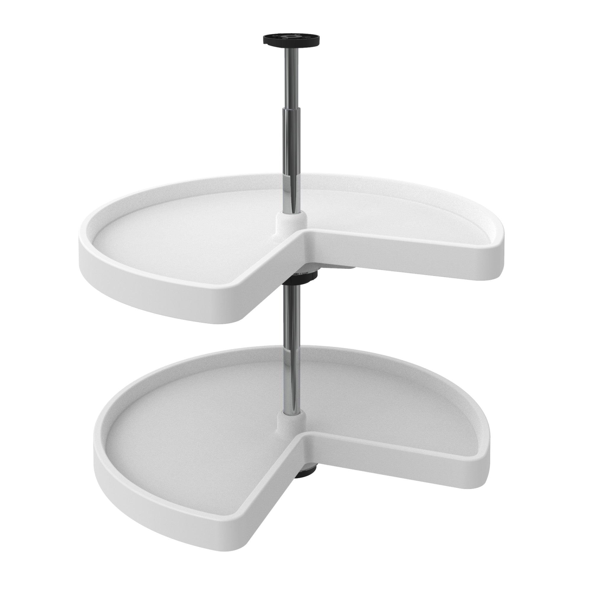 Rev-A-Shelf 24in White Polymer Kidney 2-Shelf Lazy Susan (Certified Refurbished)