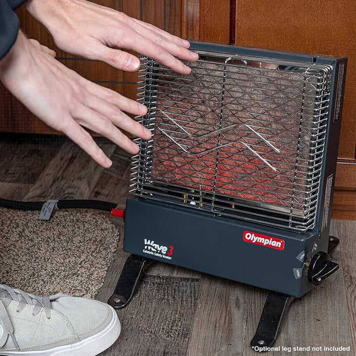 Camco Olympian Wave-3 Portable Catalytic Safety Heater for RV Use, 3,000 BTU - VMInnovations