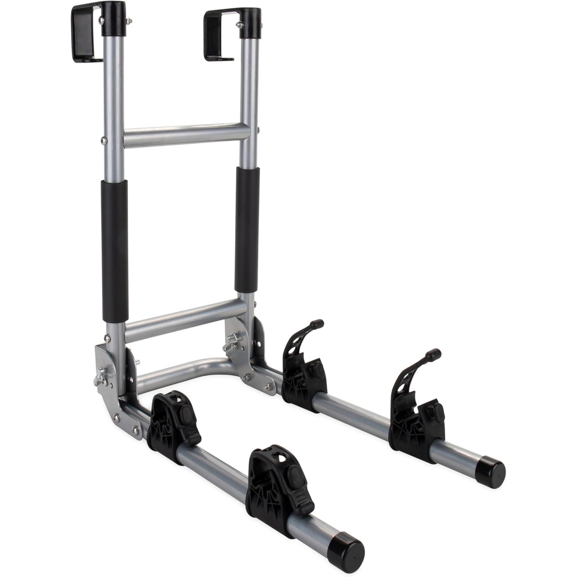 Camco RV Ladder Mount Bike Rack, Up to 2 Bikes, Foldable, 60 lb Capacity, Black