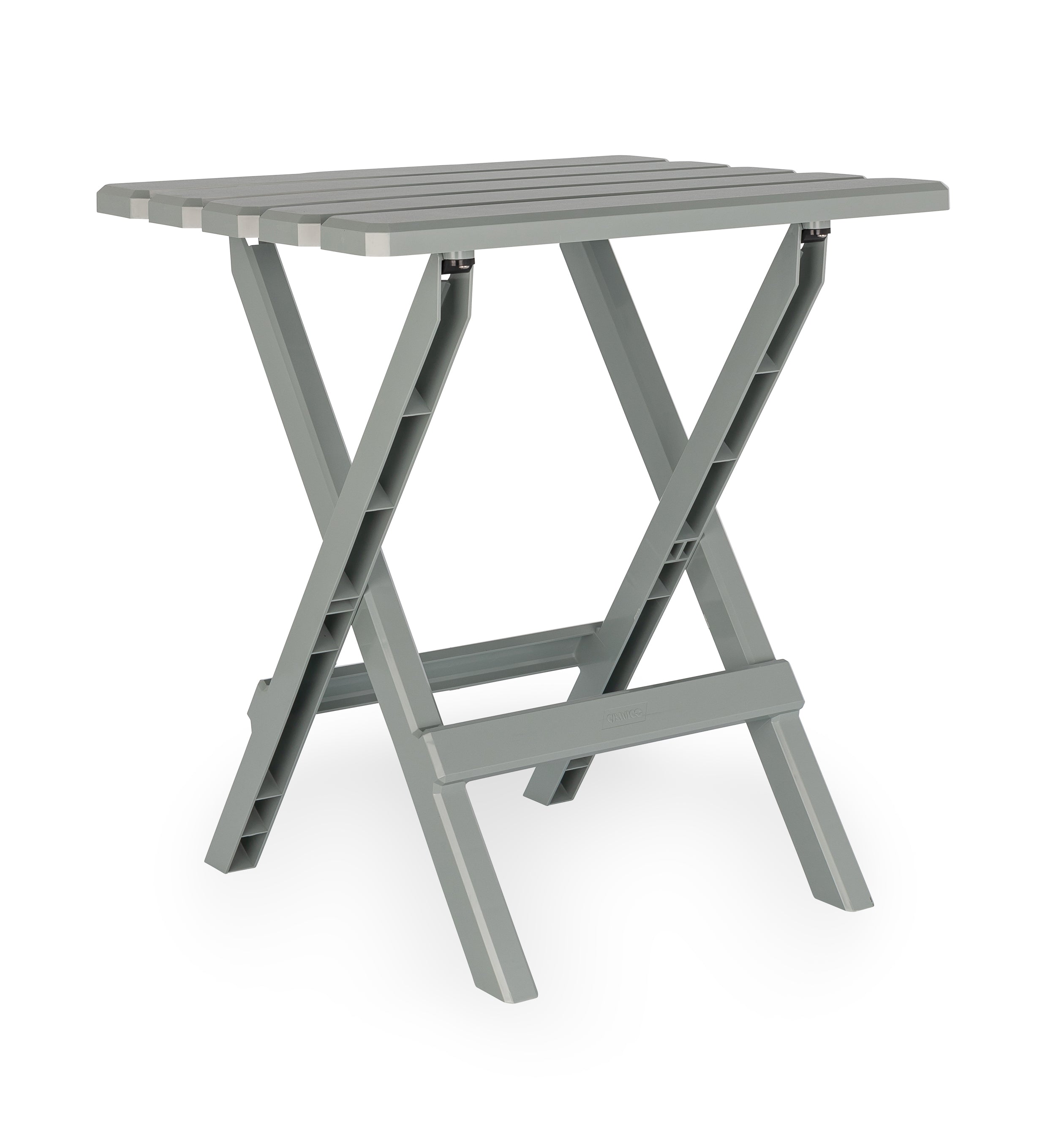 Camco Adirondack Style Folding Plastic Large Table, Indoor or Outdoor Use, Gray