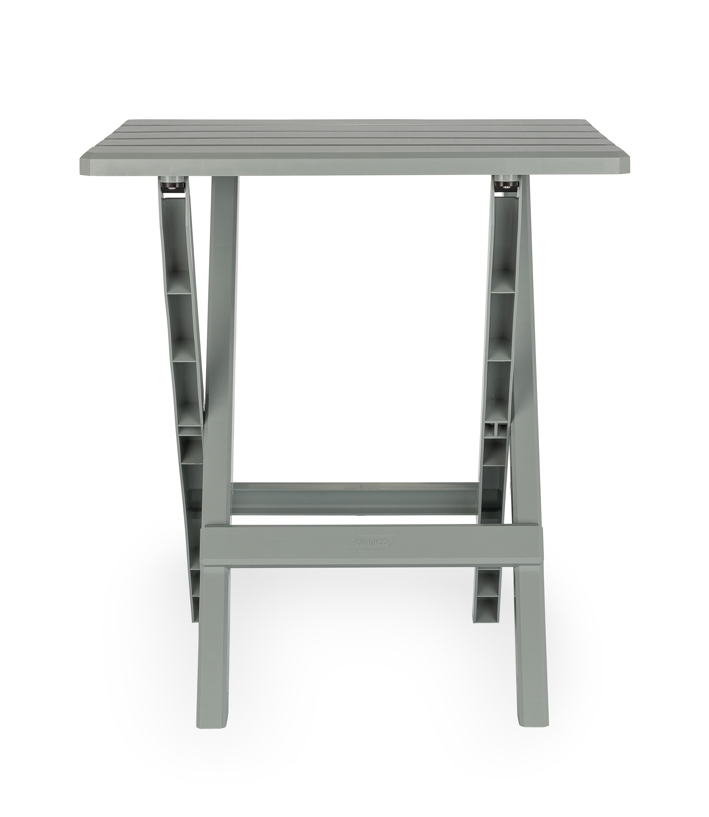 Camco Adirondack Style Folding Plastic Large Table, Indoor or Outdoor Use, Gray