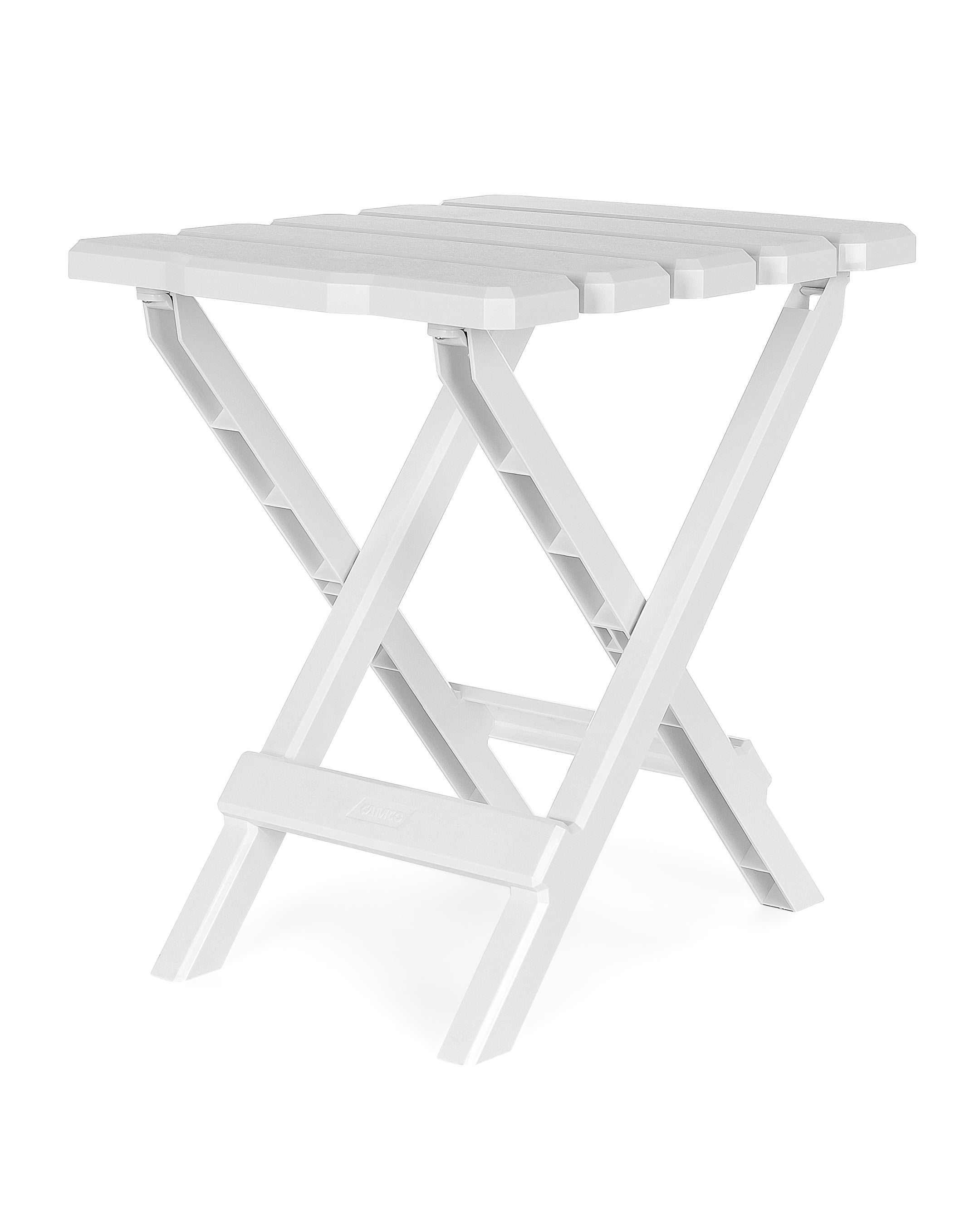 Camco Adirondack Style Folding Plastic Large Table, Indoor or Outdoor Use, White - VMInnovations