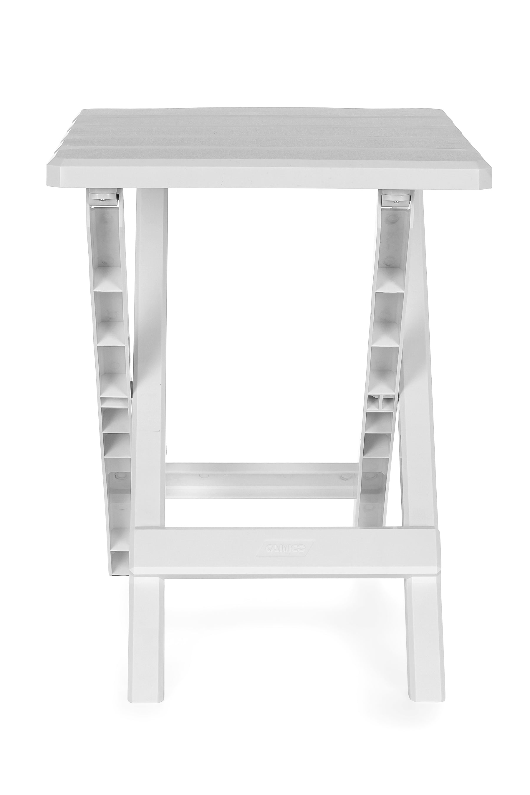 Camco Adirondack Style Folding Plastic Large Table, Indoor or Outdoor Use, White - VMInnovations