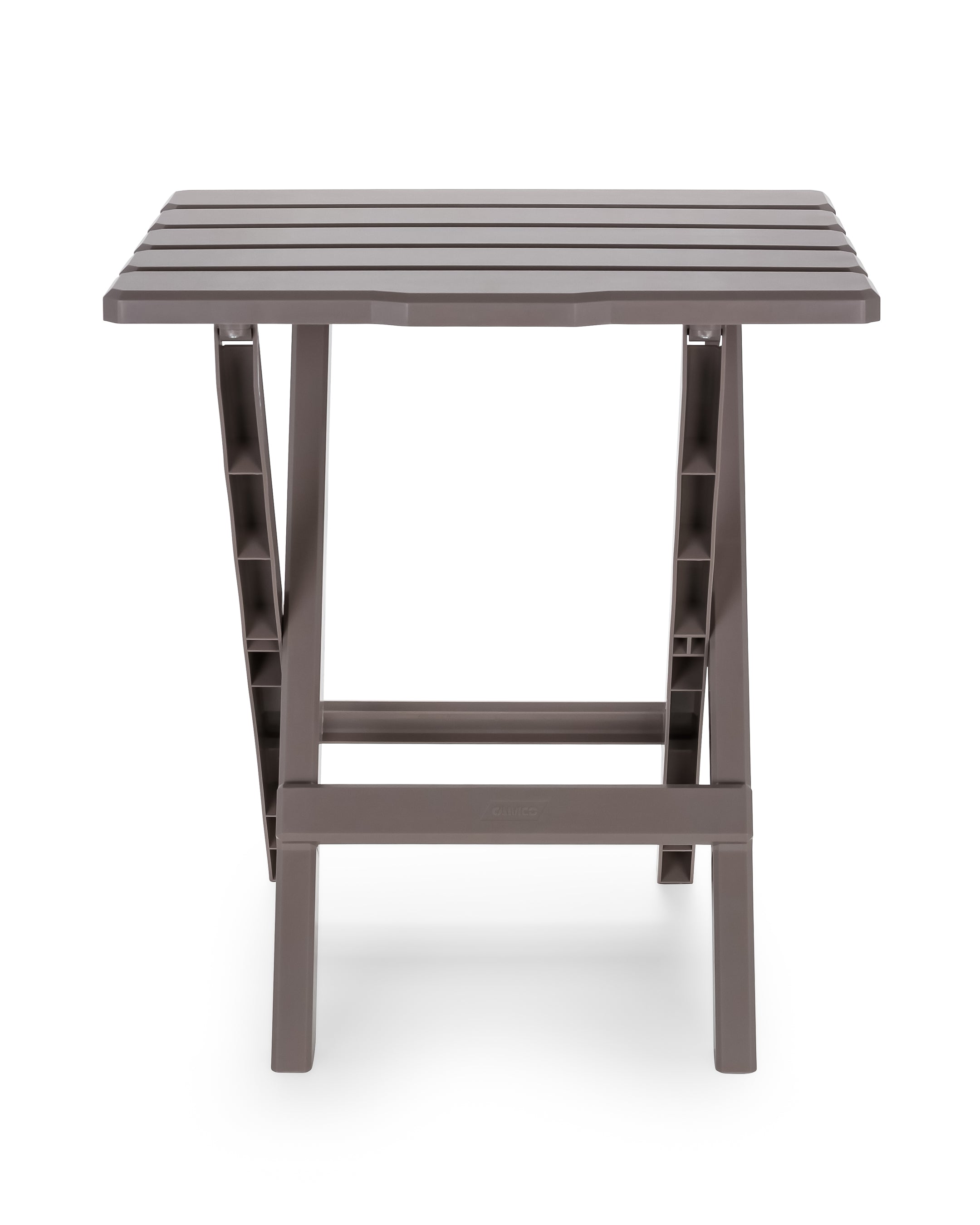 Camco Adirondack Style Folding Plastic Large Table, Indoor or Outdoor Use, Taupe