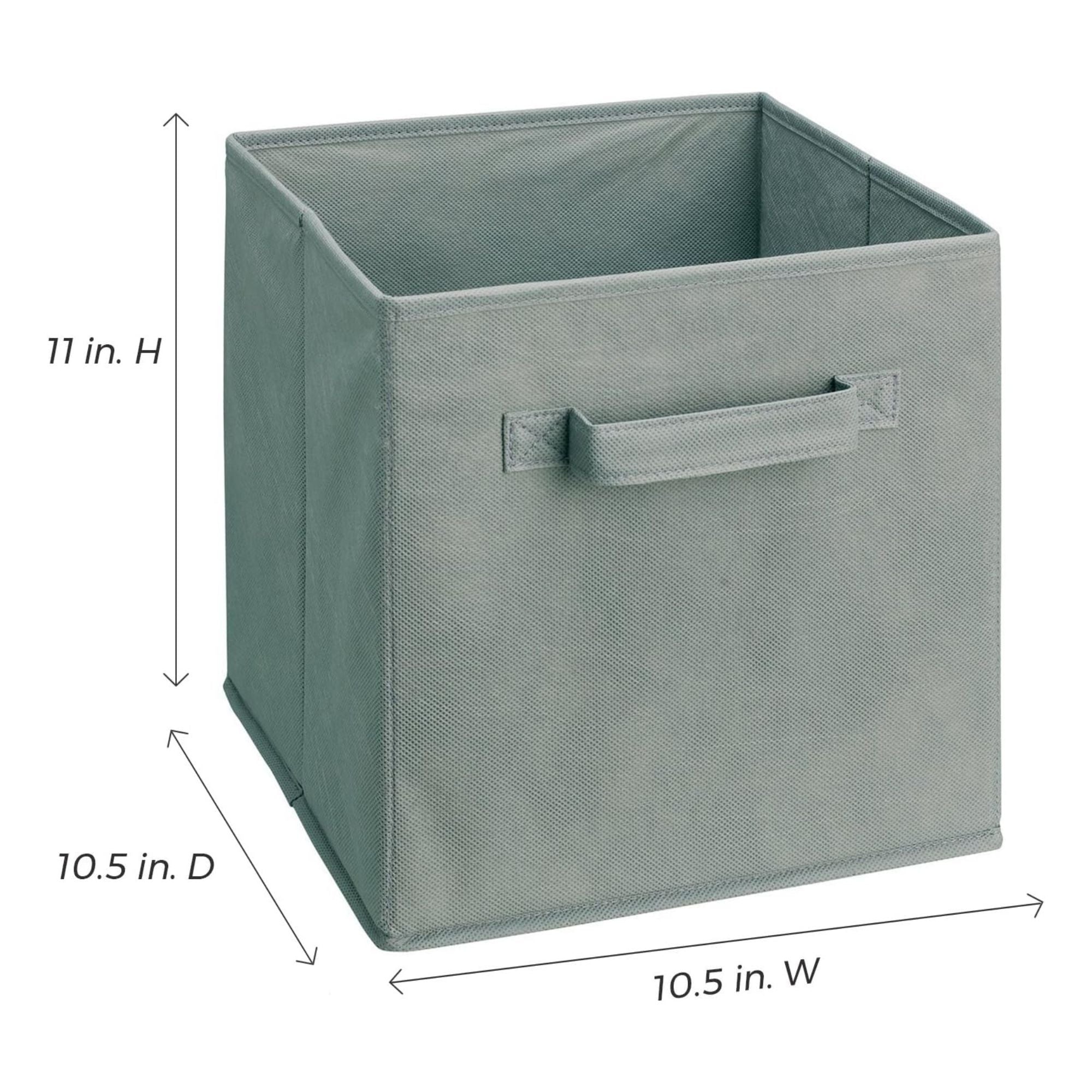 ClosetMaid Cubeicals Fabric Drawer, Open Storage Organizing Bin, Gray (2 Pack) - VMInnovations