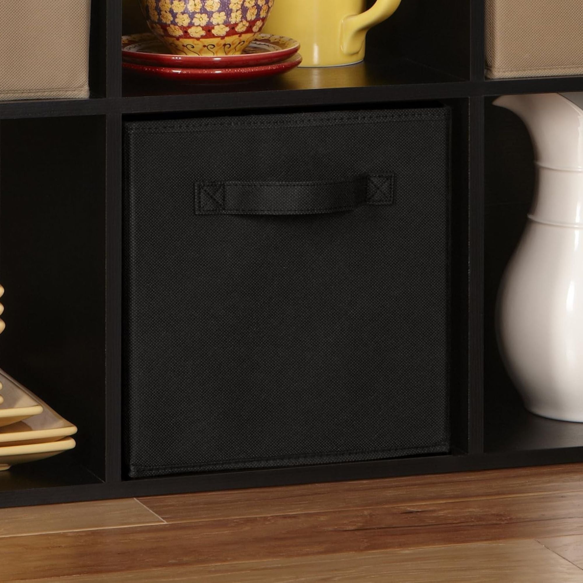 ClosetMaid Cubeicals Fabric Drawer, Open Storage Organizing Bin, Black (2 Pack) - VMInnovations