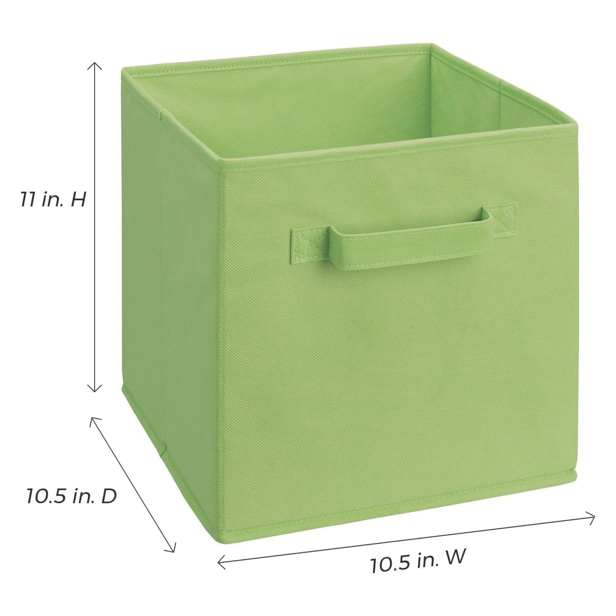 ClosetMaid Cubeicals Fabric Drawer, Open Storage Organizing Bin, Green (2 Pack) - VMInnovations