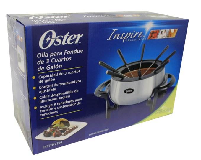 OSTER FPSTFN7700 3 Quart Fondue Pot Adjustable Temperature w/8 Forks