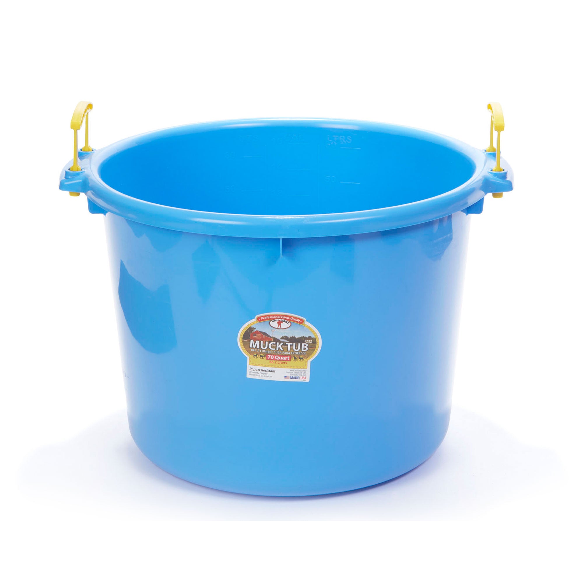 Little Giant 70 Quart Durable and Versatile Utility Muck Tub w/Handles, Berry - VMInnovations
