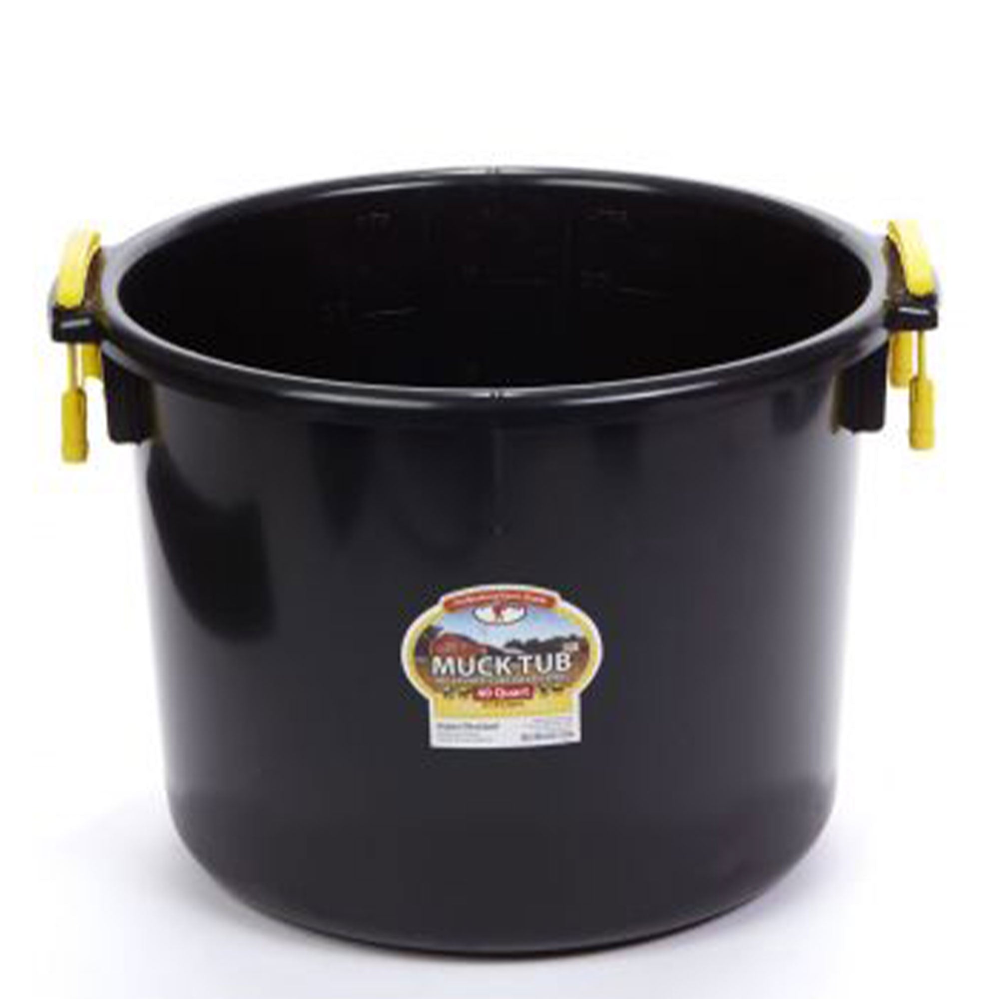 Little Giant 40qt Durable & Versatil Muck Tub w/Handles, Black (Open Box) - VMInnovations