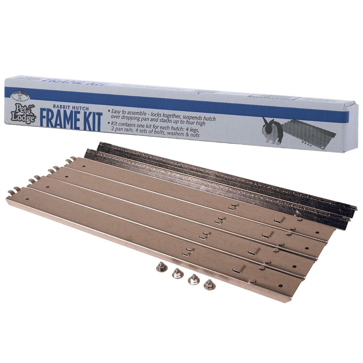 Pet Lodge Rabbit 30" Hutch Frame Kit with Legs and Pan Rails for Bunny Hutches - VMInnovations