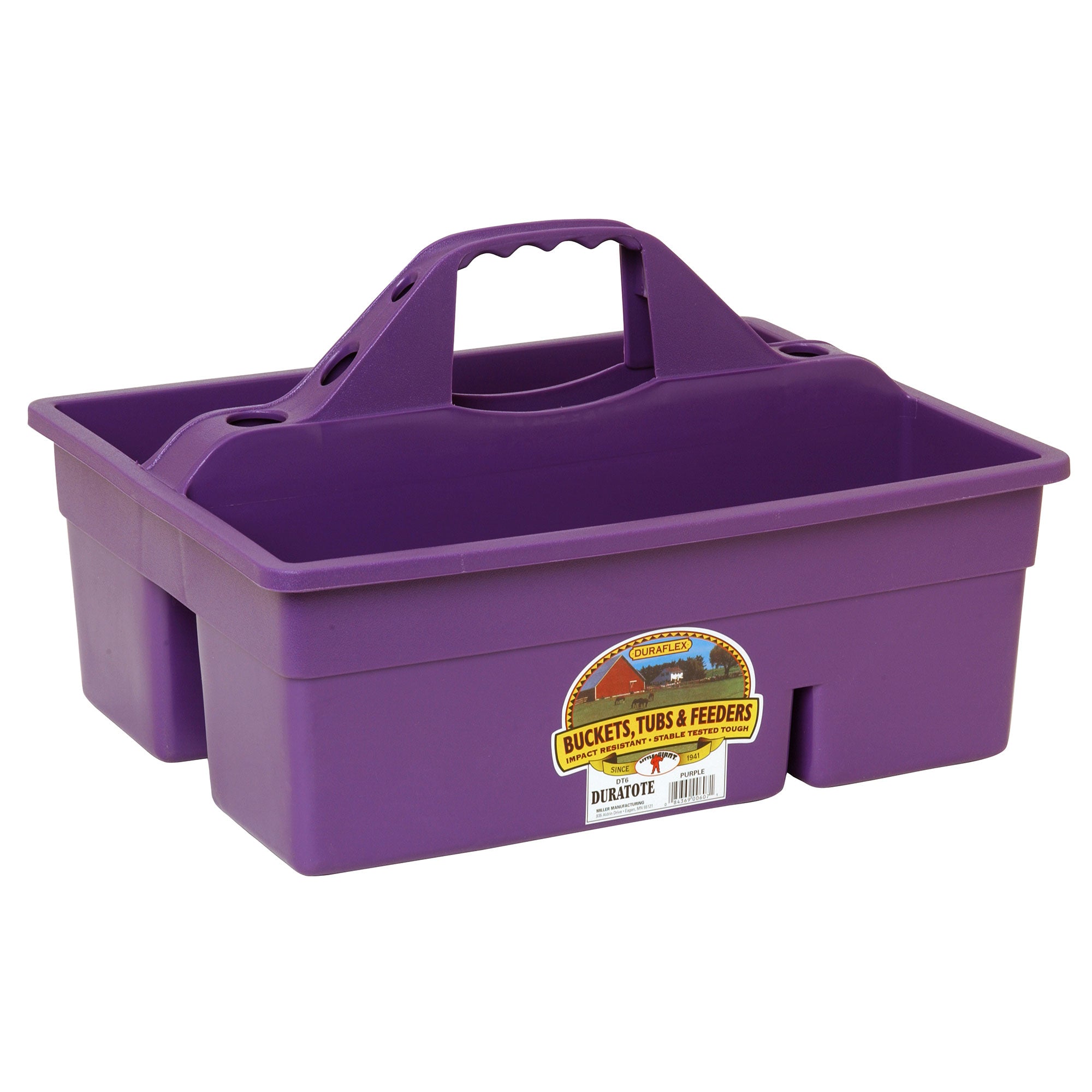 Little Giant Plastic Box Organizer w/2 Compartments & Handle, Purple (Open Box) - VMInnovations