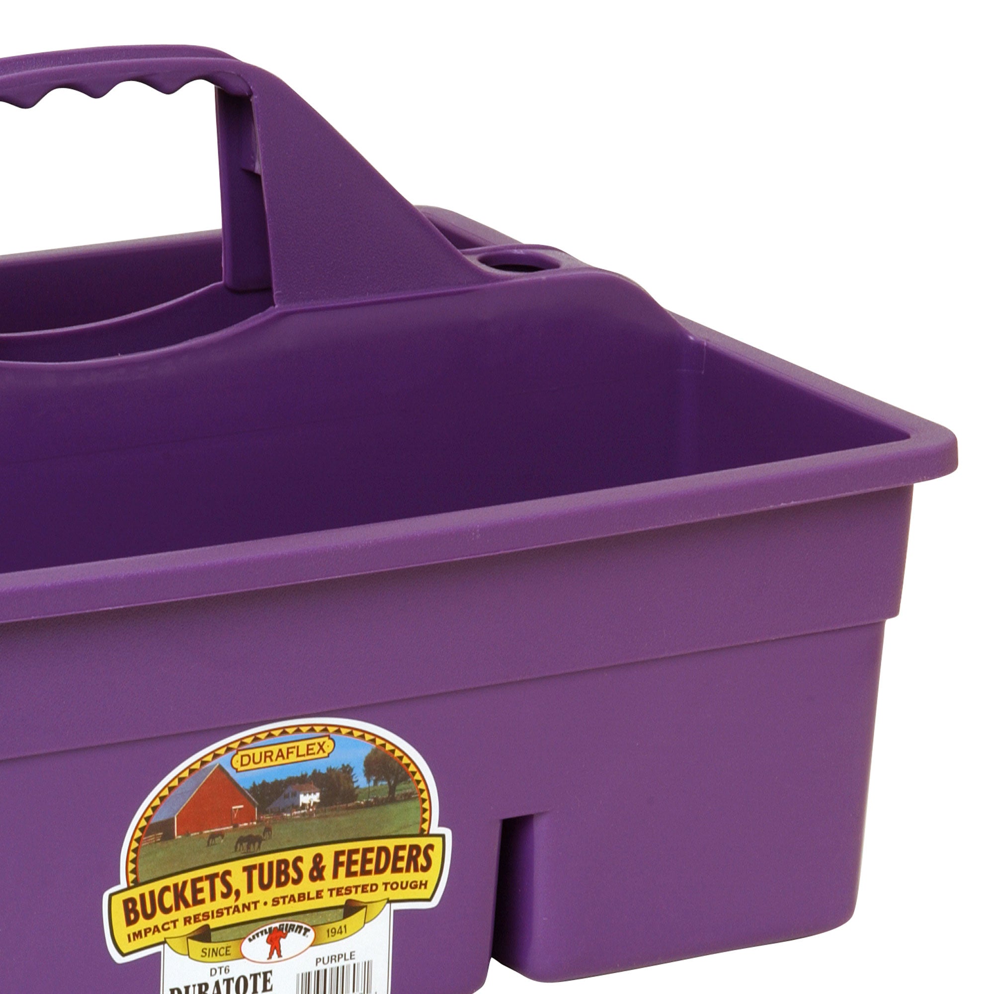 Little Giant Plastic Box Organizer w/2 Compartments & Handle, Purple (Open Box) - VMInnovations