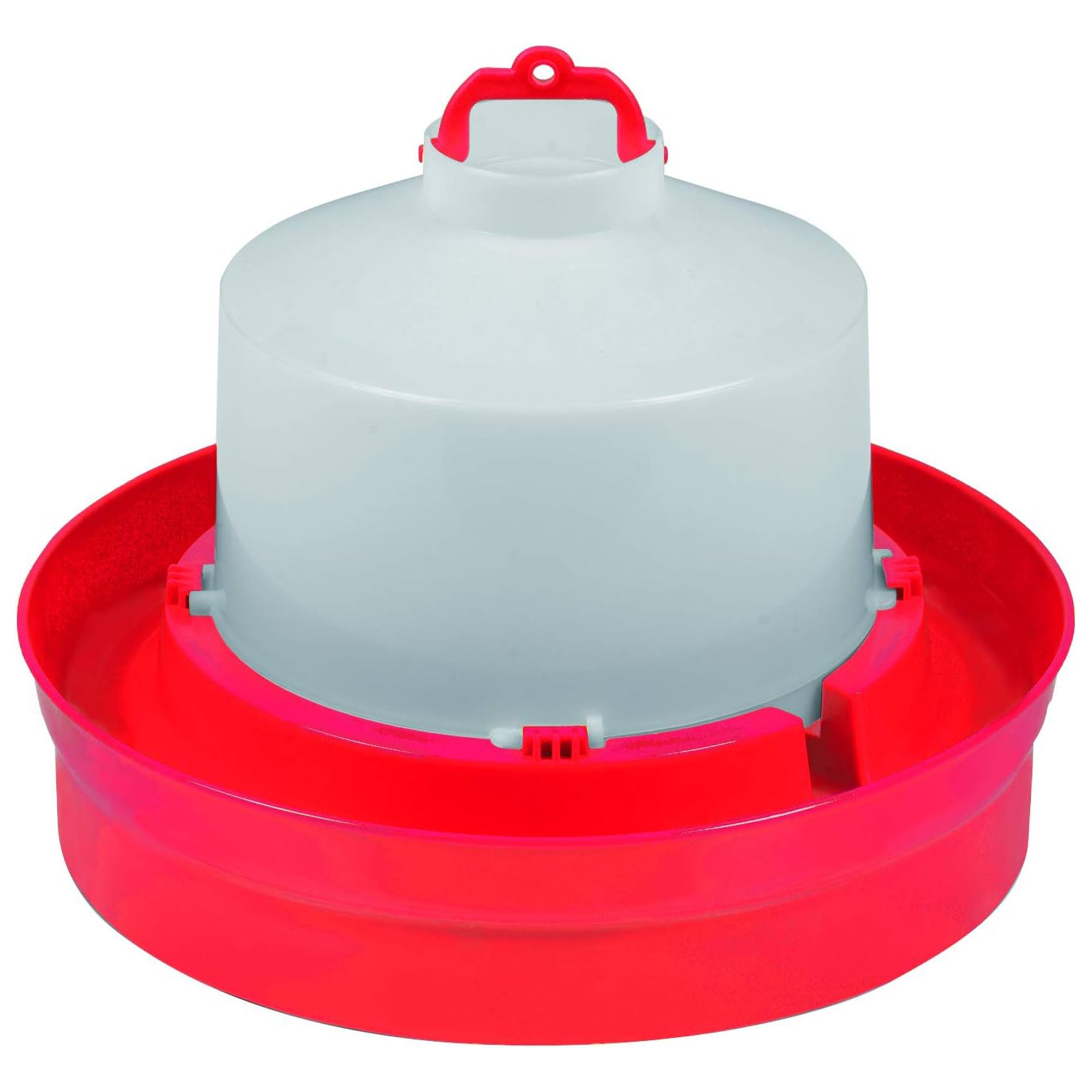 Little Giant Deep Base Poultry Waterer w/ Handle, Chickens & Birds, 1 Gal, Red