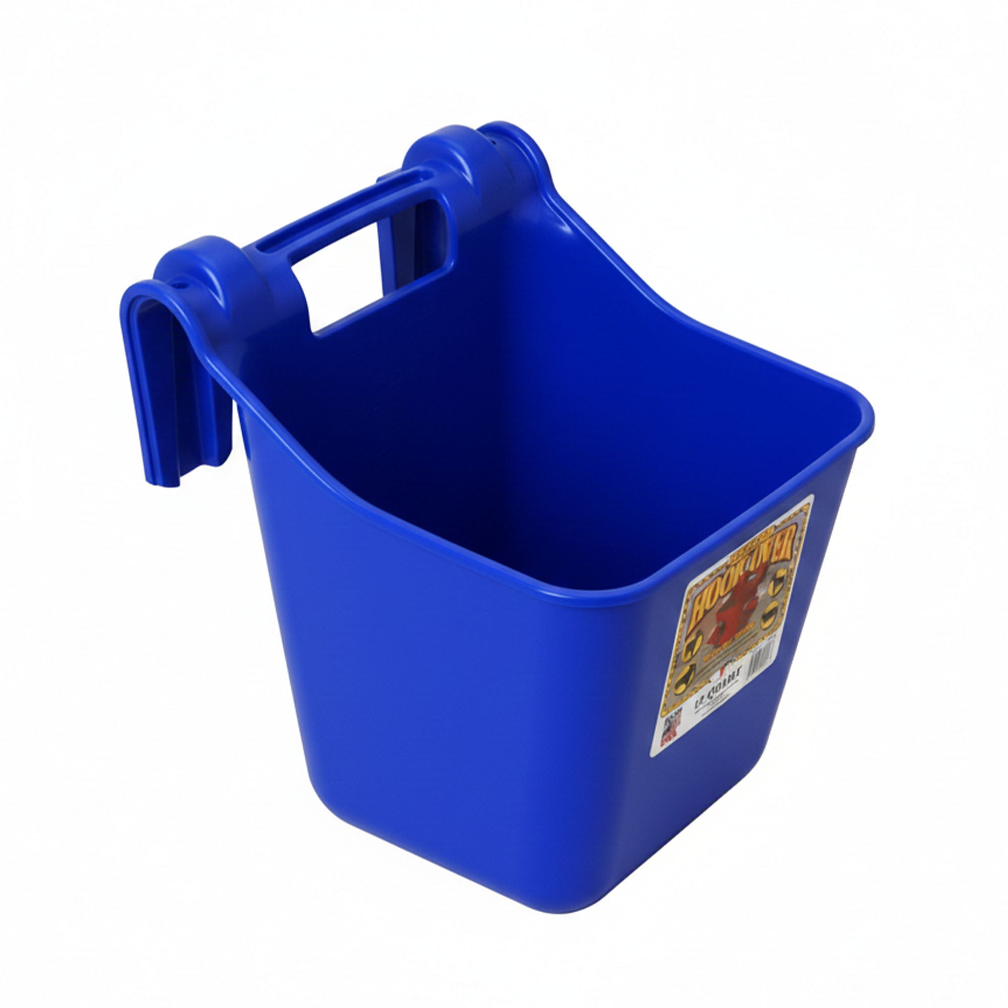 Little Giant 12 Quart Mountable Livestock & Pet Hook Over Bucket Feeder, Blue - VMInnovations