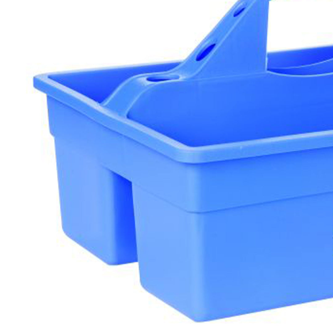 Little Giant DuraTote Plastic Box Organizer w/2 Compartment & Grip Handle, Berry - VMInnovations