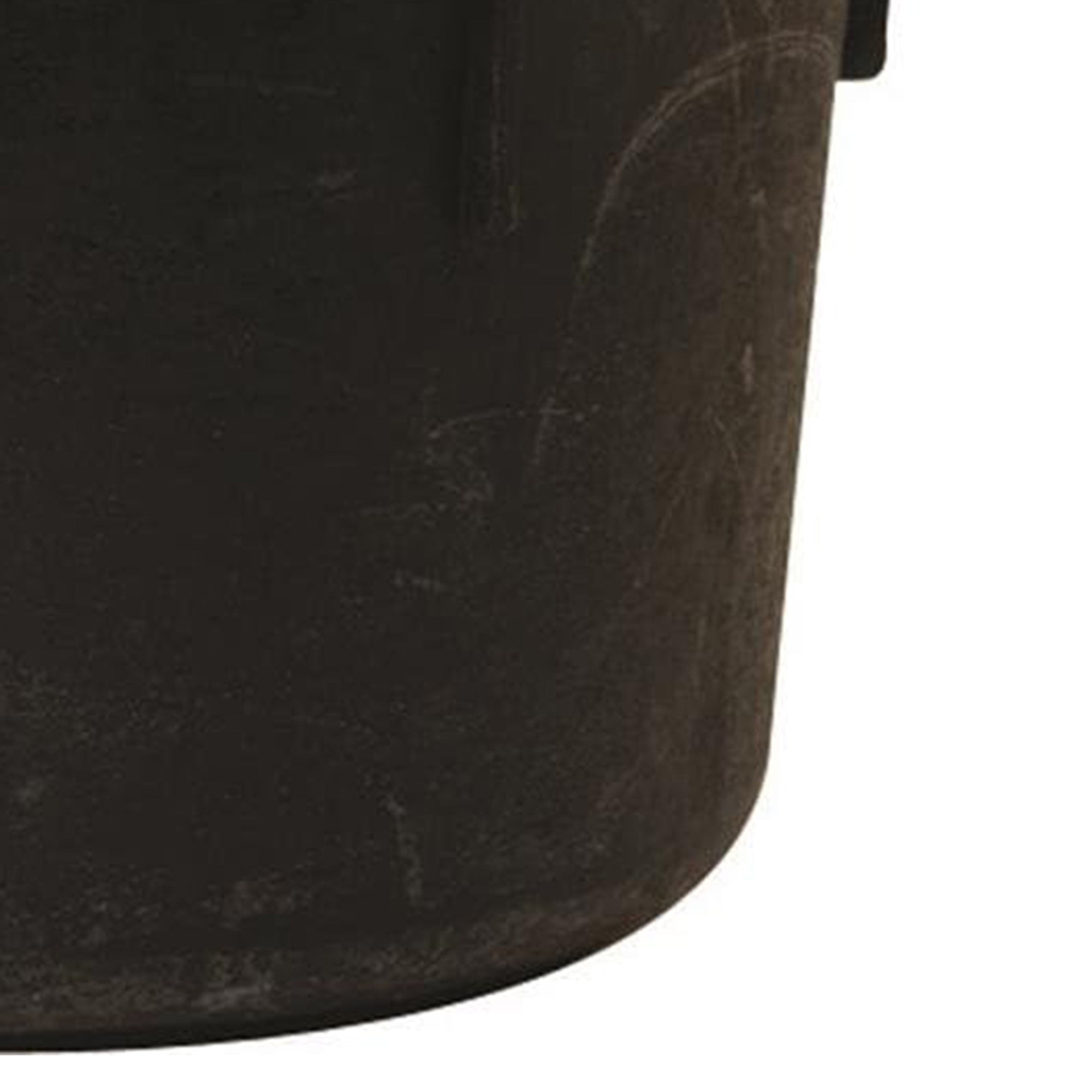 Little Giant Flat Rubber Bucket, 18 Qt Capacity Water Tub with Handle, Black - VMInnovations