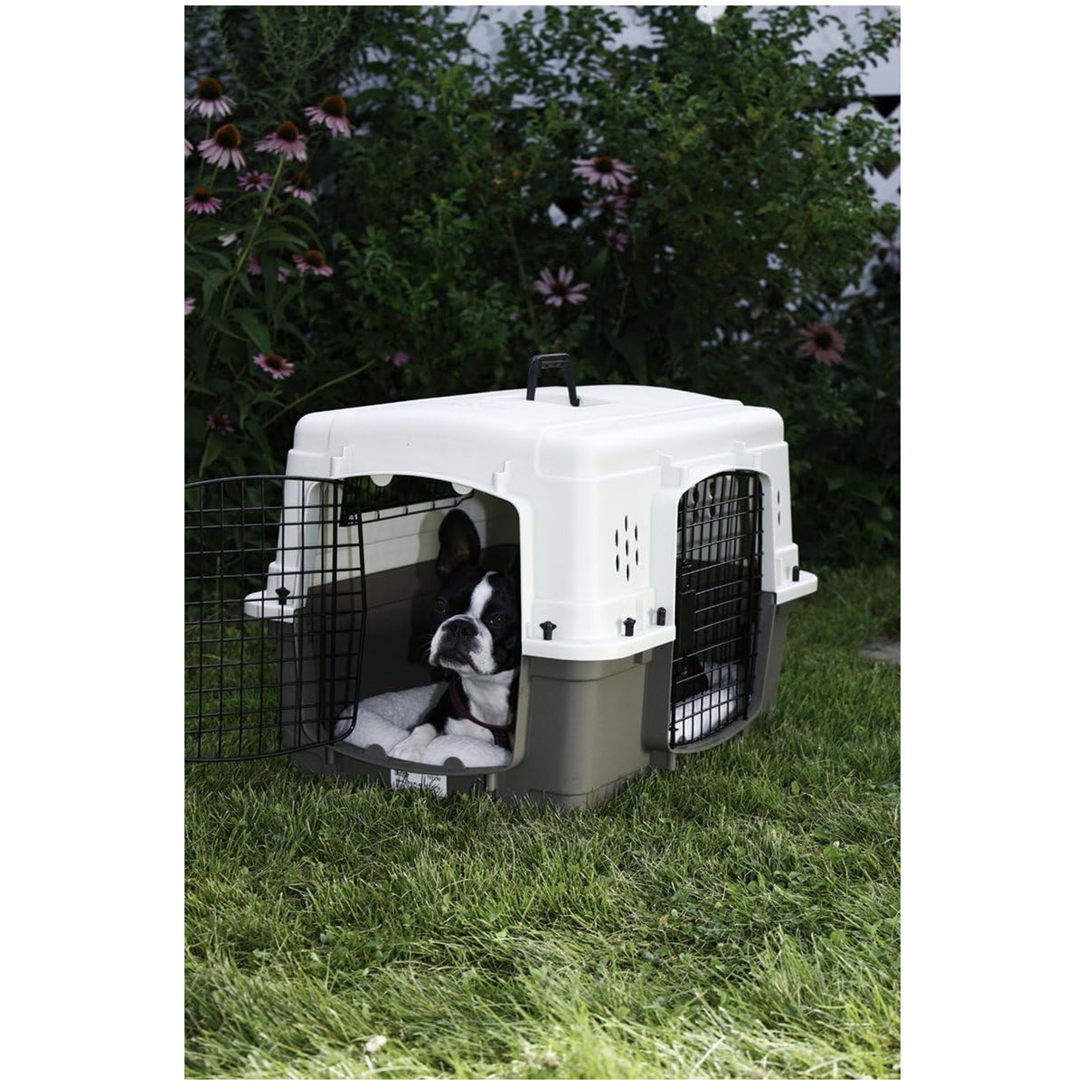 Pet Lodge 2-Door Pet Crate, Airline Approved Dog & Cat Carrier (Open Box) - VMInnovations