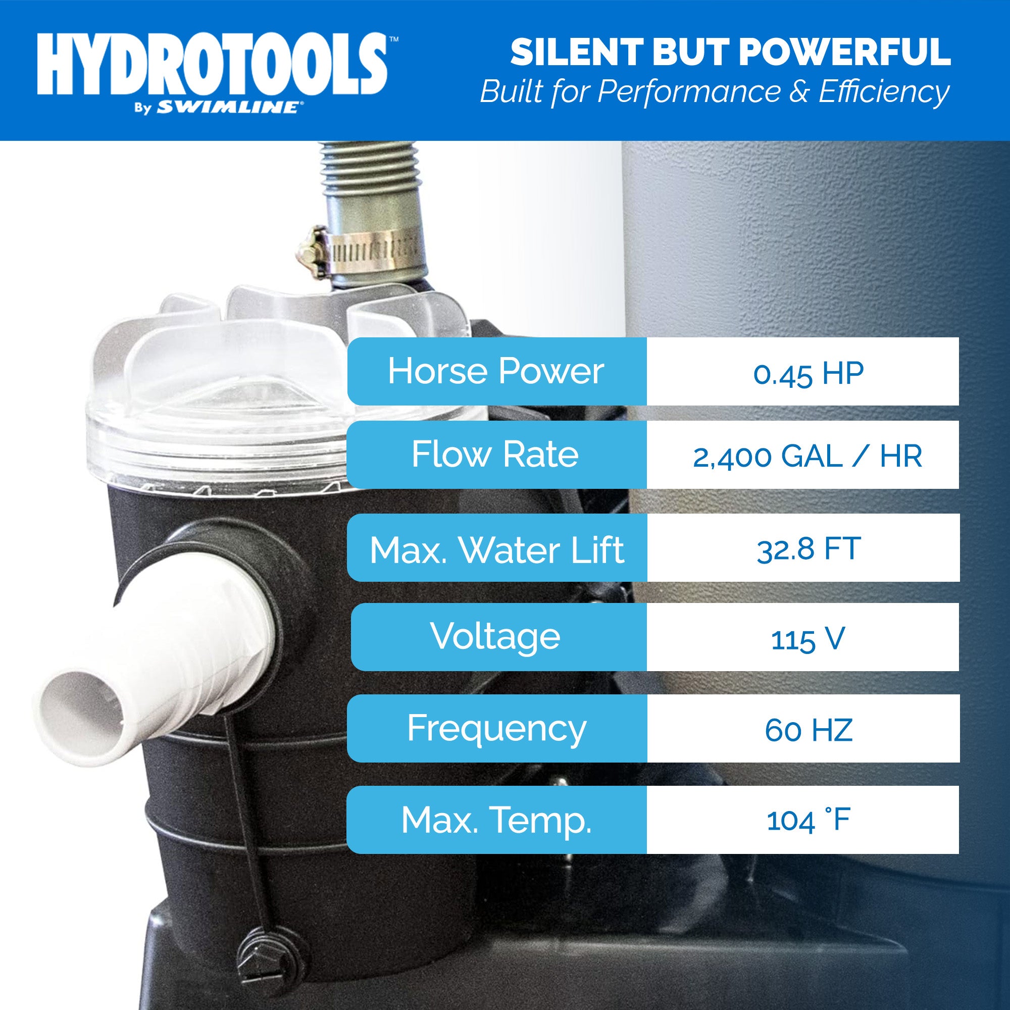 Swimline HydroTools Hydro Flo Vertical Discharge Pump (For Parts) - VMInnovations