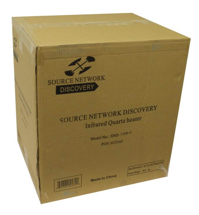 Source Network Discovery SND-1500-3 1500 Watt Infrared Quartz Heater