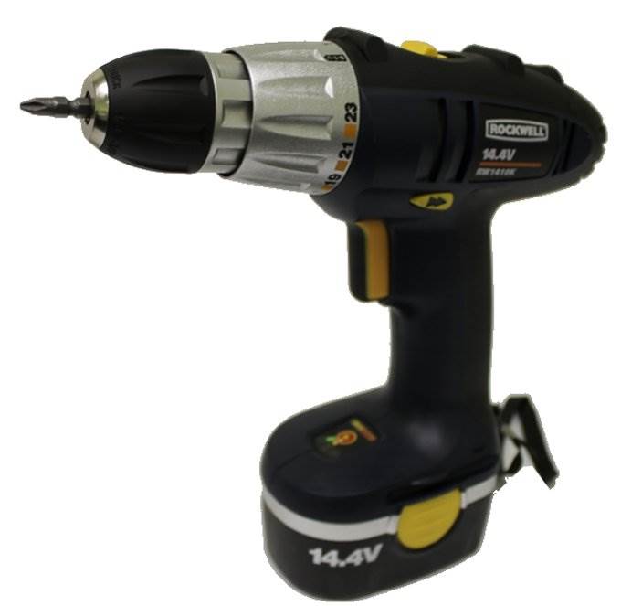 ROCKWELL RW1410K 14.4V 3/8" NiCd Cordless Drill/Driver 2 Speed ShopSeries Kit