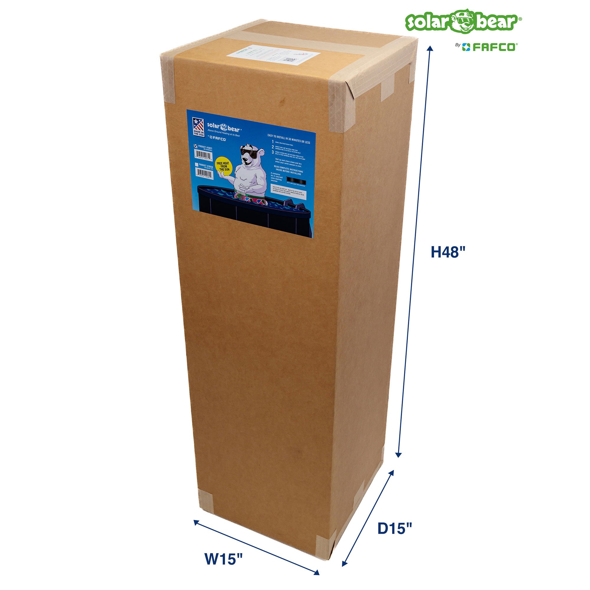 Solar Bear Heating System w/ Universal Design for Above Ground Pools (Open Box) - VMInnovations