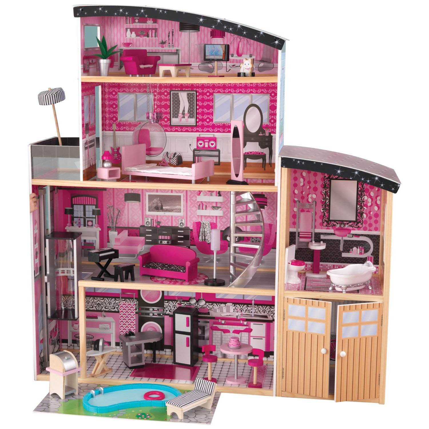 KidKraft Sparkle Mansion Dollhouse Deluxe Pretend Play House | 65826 - Open Box