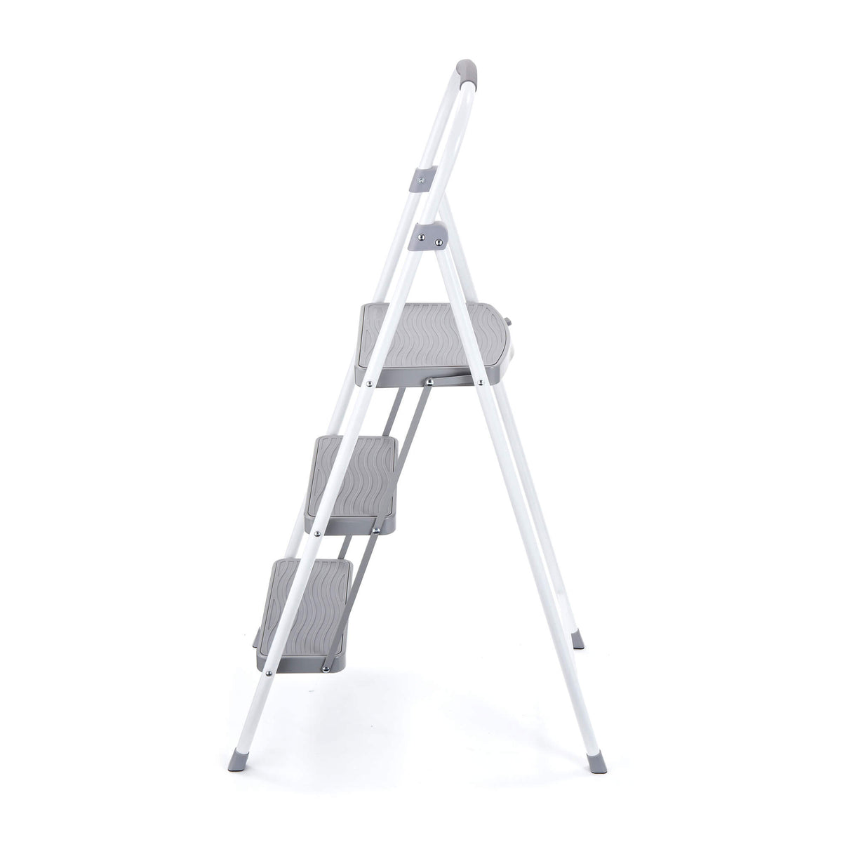 Rubbermaid 3 Step 225 Lb Capacity Folding Ladder Steel Step Stool Open Box)