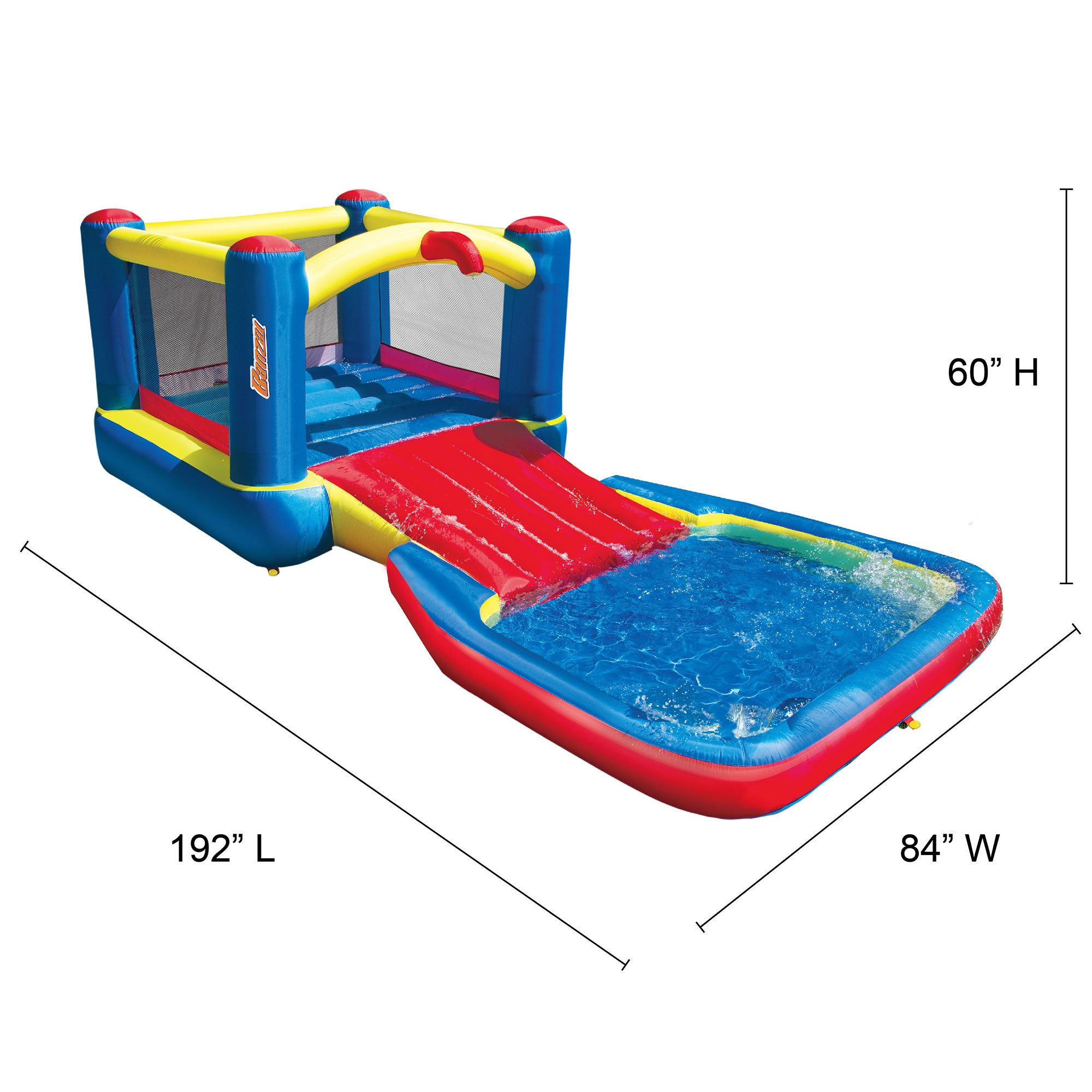 Banzai Toss Like A Boss Pong Lawn Game & Bounce N Splash Water Park Play Set - VMInnovations