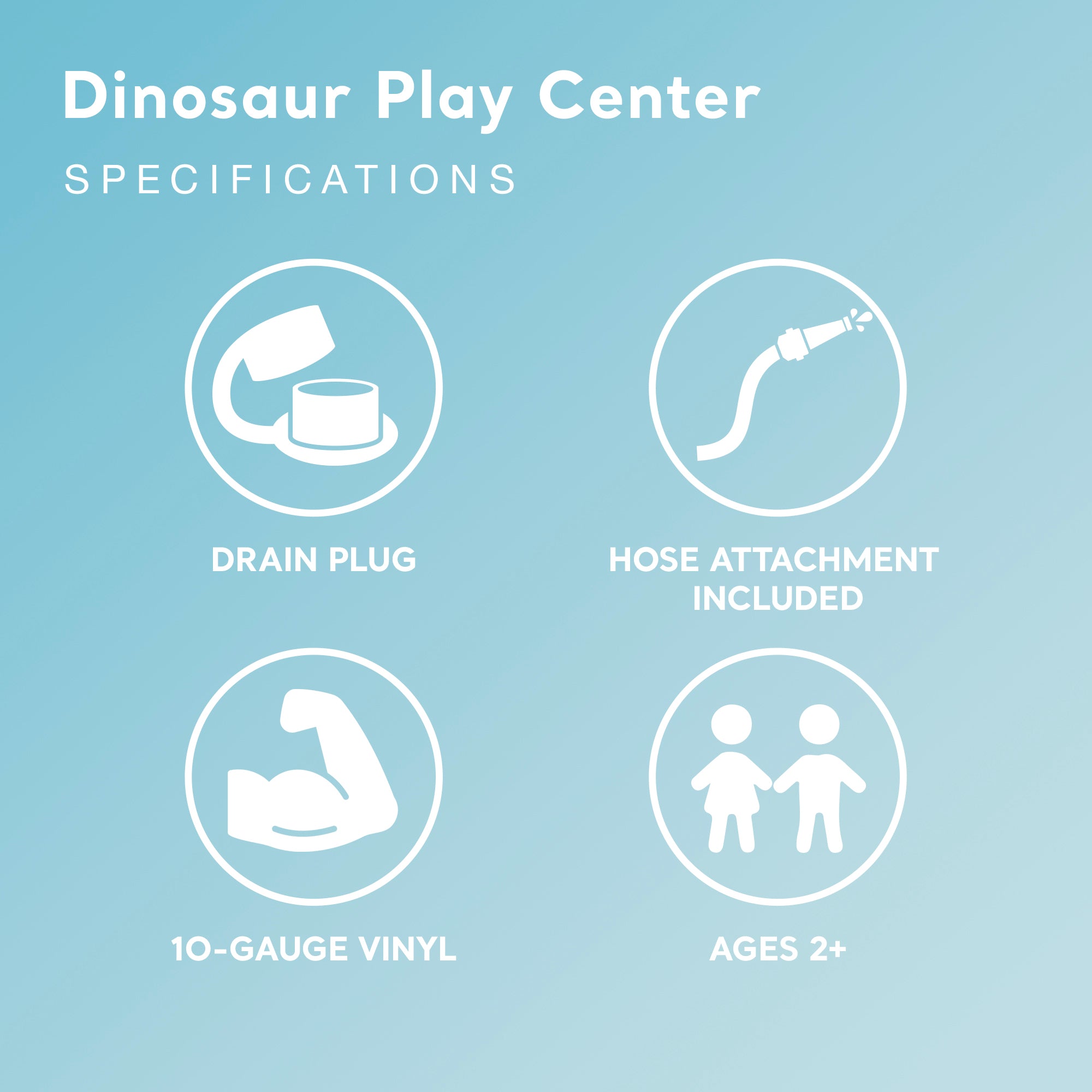 Intex 8ftx6.25ftx43in Dinosaur Play Center Inflatable Kids Set Pool (For Parts)