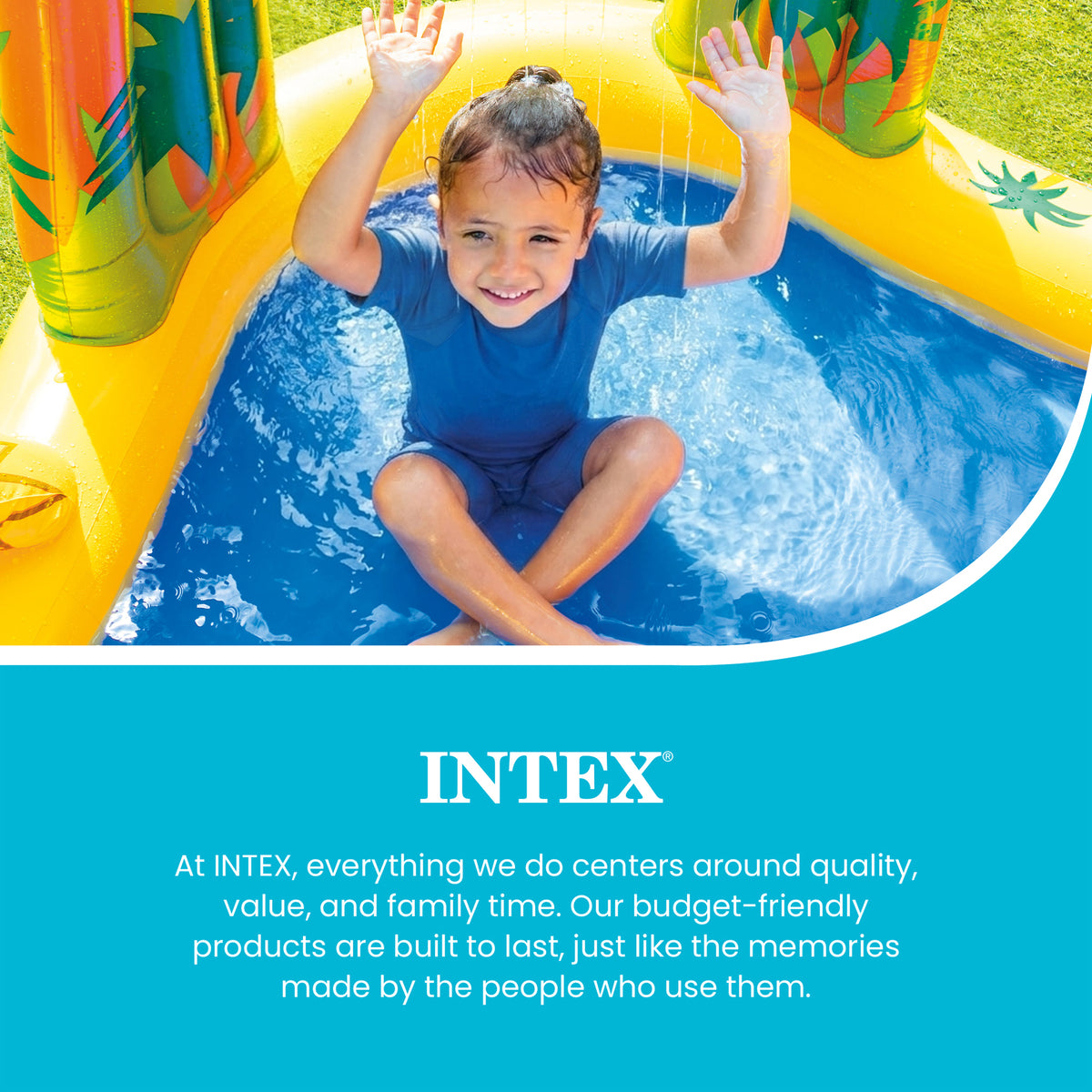 Intex Dinosaur Play Center Inflatable Kids Set & Swimming Pool (Open Box)