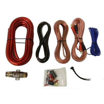 Q-Power 4 Gauge 2000W Car Amp Wiring Amplifier Installation Kits + RCA, (2 Pack)