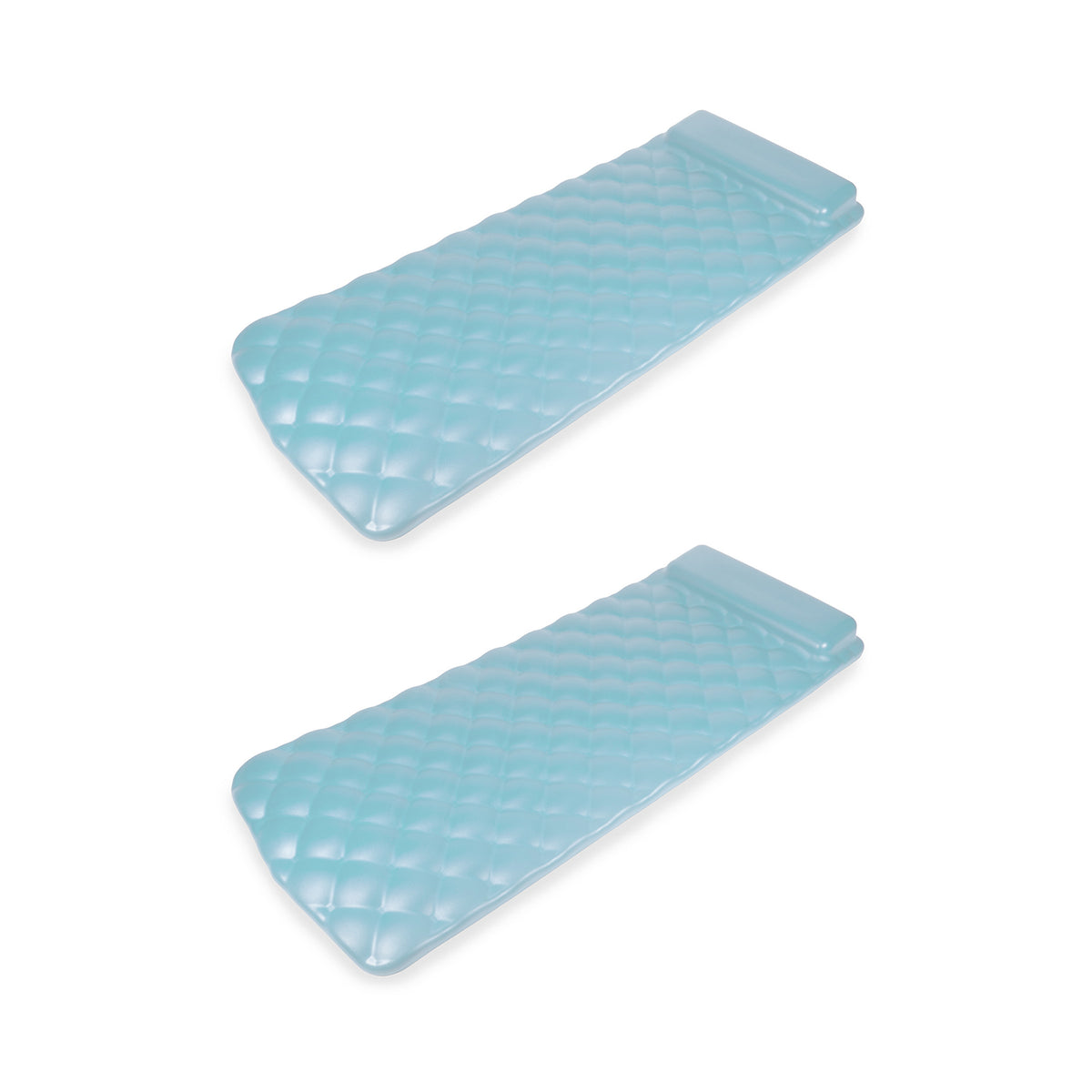 Laguna Lounger Foam Pool & Lake Water Mat with Oversized Pillow (2 Pack)