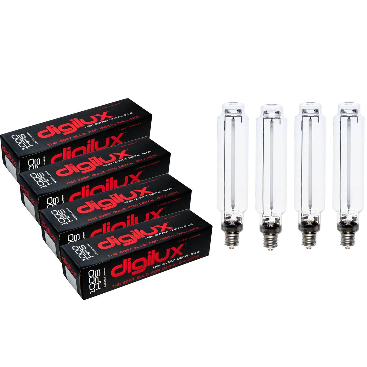 Digilux DX1000 1000 Watt HPS HID Sodium Digital Ballast Grow Lamp Light Bulb (4) - VMInnovations