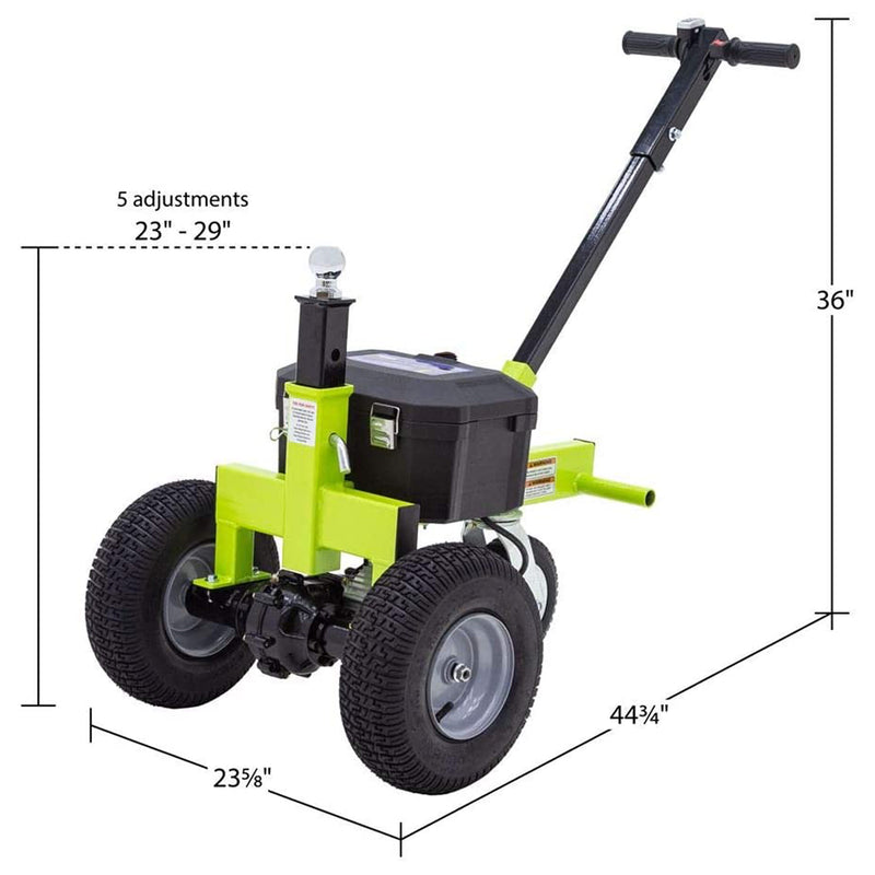 Tow Tuff Adjustable 3500 Lbs Capacity Electric Trailer Dolly, Green (For Parts)
