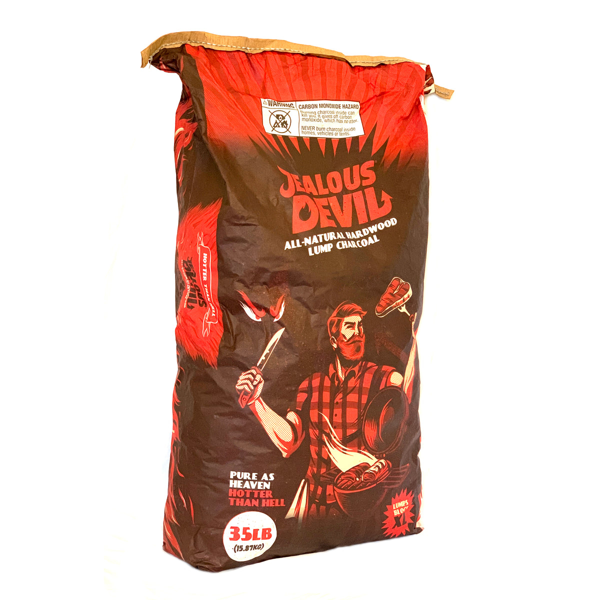 Jealous Devil XL Maxx 100% All Natural Hardwood Lump Grill Charcoal, 35 Lb Bag