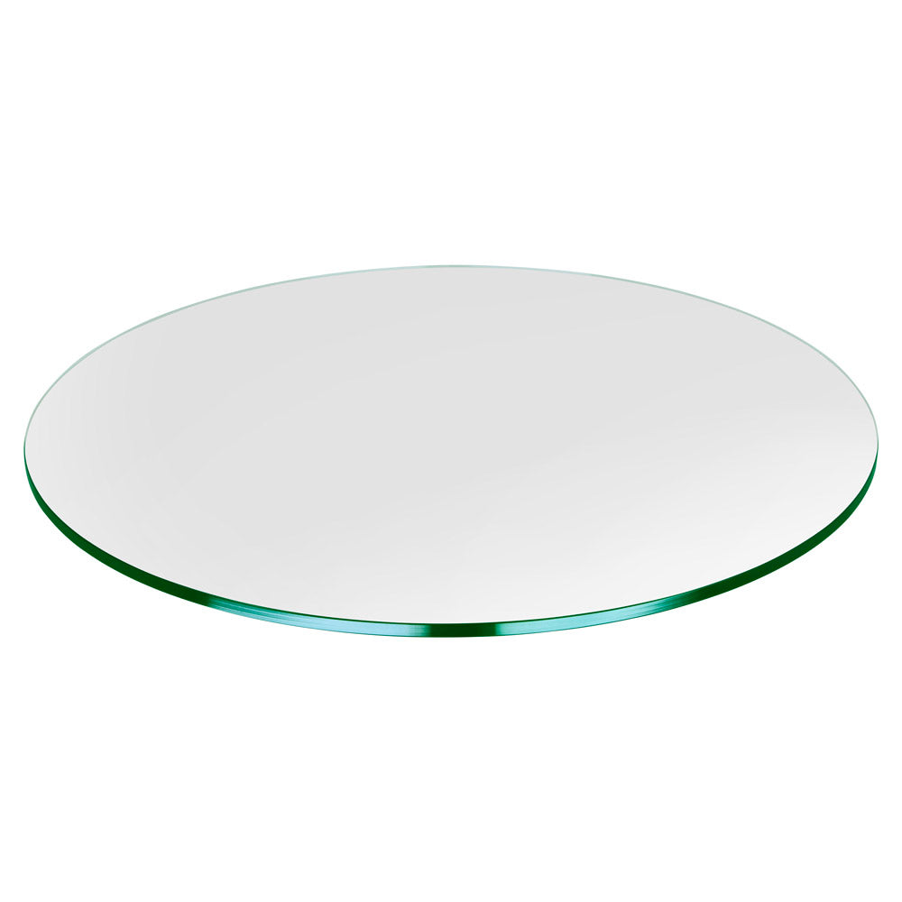 Dulles Glass 35 Inch Round Flat Polish 1/4 Inch Glass Table Top (Open Box)