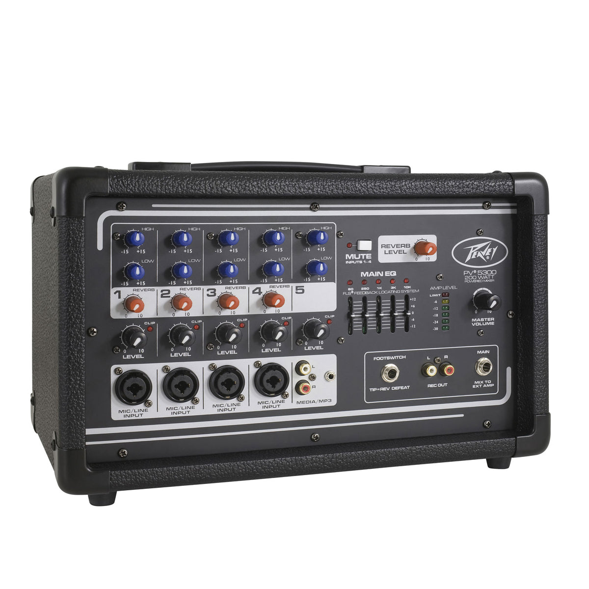 Peavey 3601820 PV 5300 200 Watt Powered Multiple Channel Audio Mixer (For Parts)