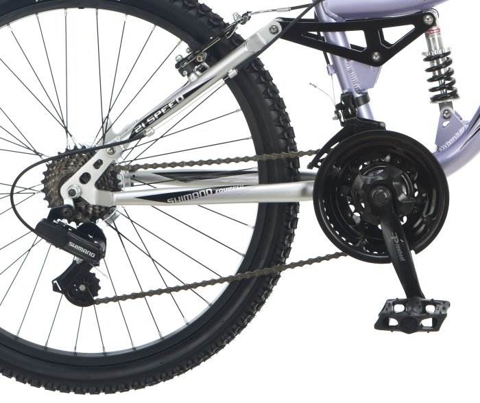 Mongoose Maxim 24" Ladies Alloy Dual Suspension Bicycle Mountain Bike - Open Box