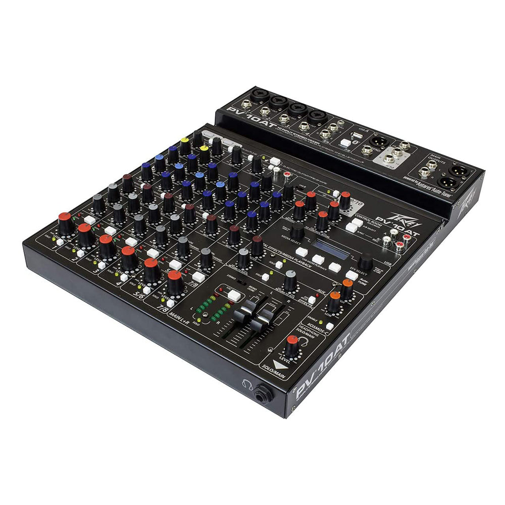 Peavey PV 10 AT 10 Channel Bluetooth Auto Tune USB Audio Compact Mixer (Used)